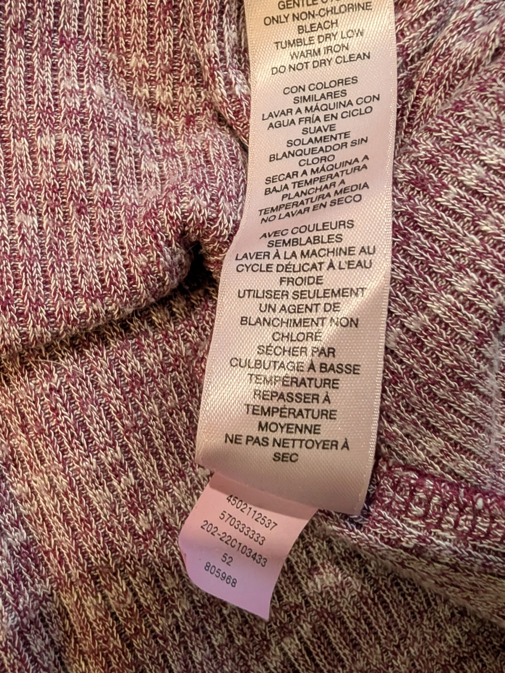 Chico's Marled Raspberry Knit Tunic Top - Picture 5 of 5